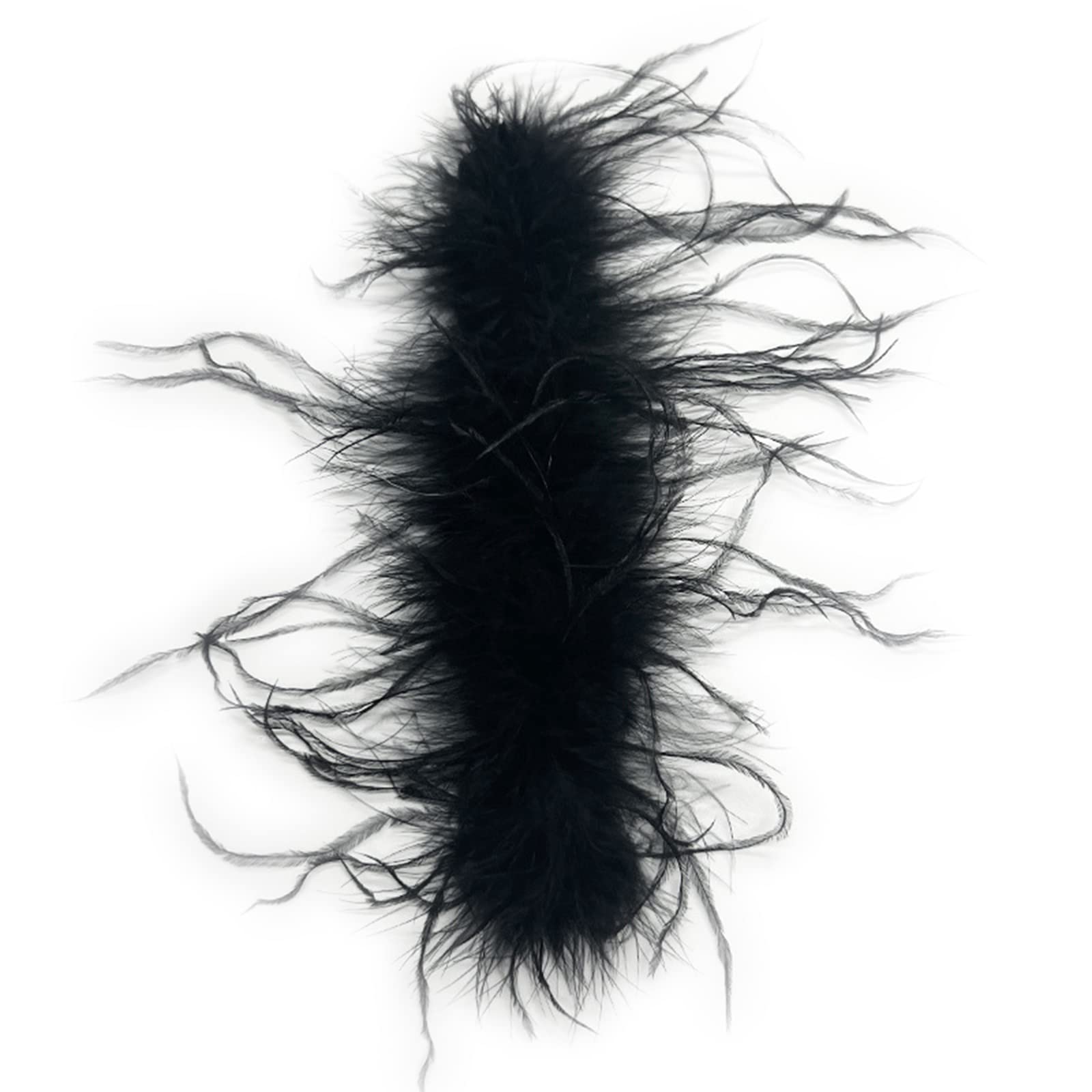 Montesy Women's Black Wrist Feather Cuffs Slap Bracelet Wristband Sexy Hair Tie Ponytail Holder