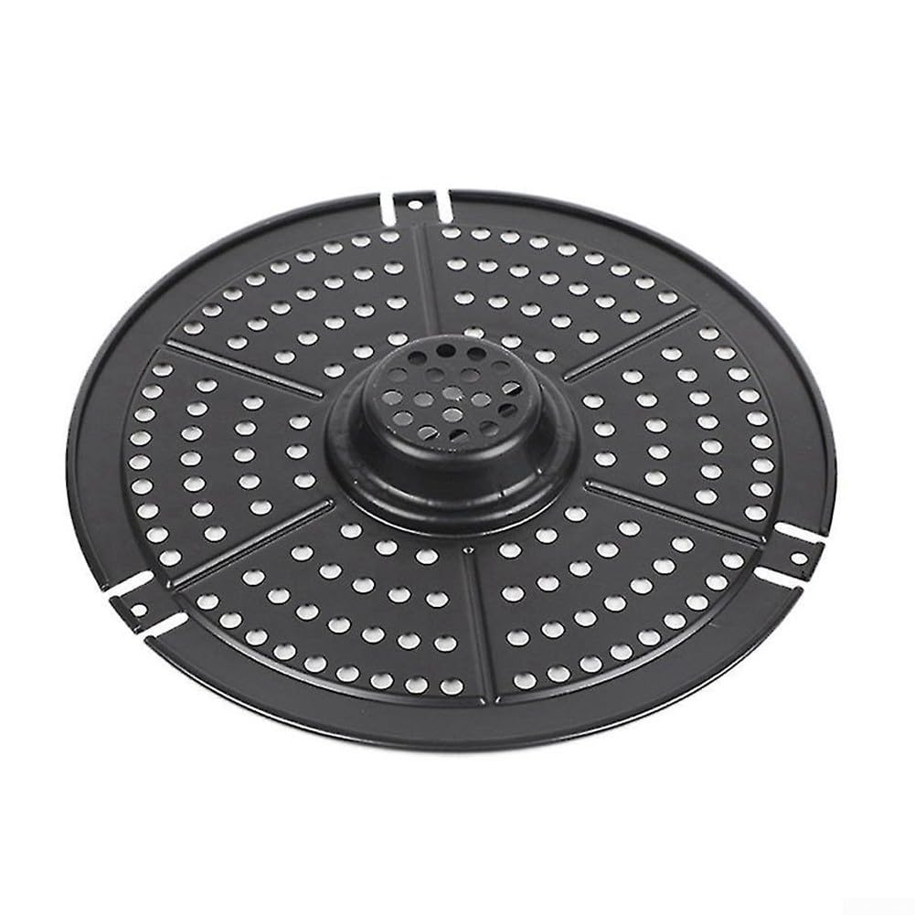 Air Fryer Replacement Grill Pan 16x16cm Non-Stick Crisper Plate for Air Fryers Carbon Steel Fry Pan for Chicken Fish Vegetables Dishwasher Safe Perforated Design for Even Heat Distribution