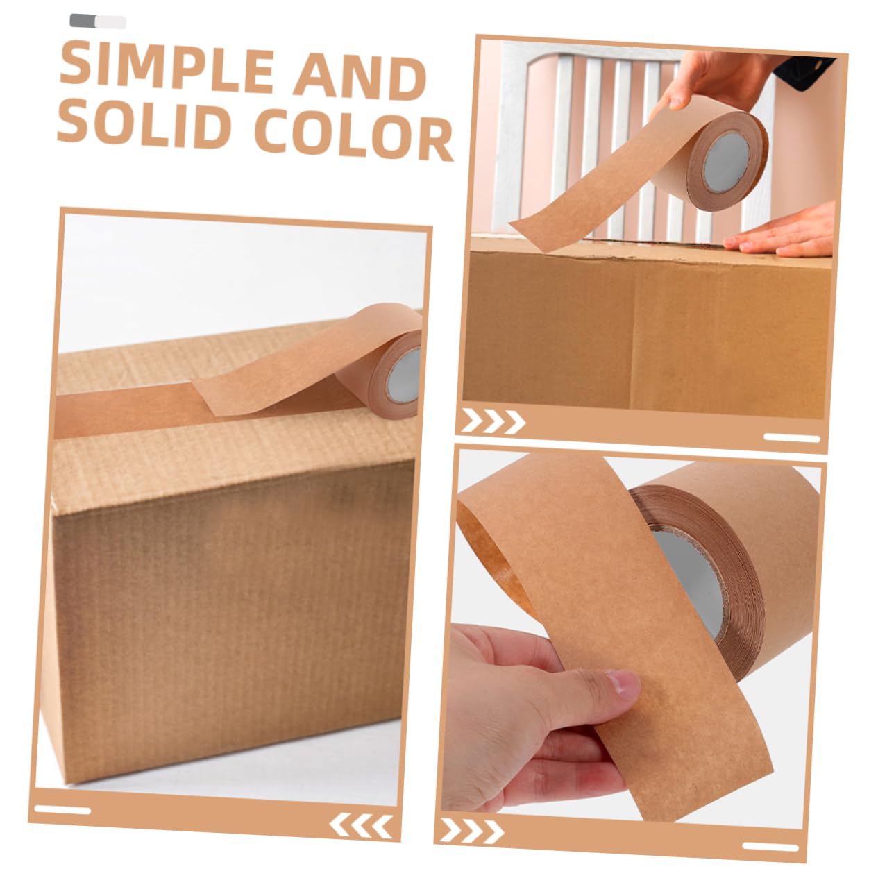 STOBOK 9rollen Multi-use Kraft Klebeband Mit Schreibfläche Wasserdichtes Verpackungsband Für Kartons Bastelarbeiten Und Stark Haftend Für Und Strukturelle Unterstützung