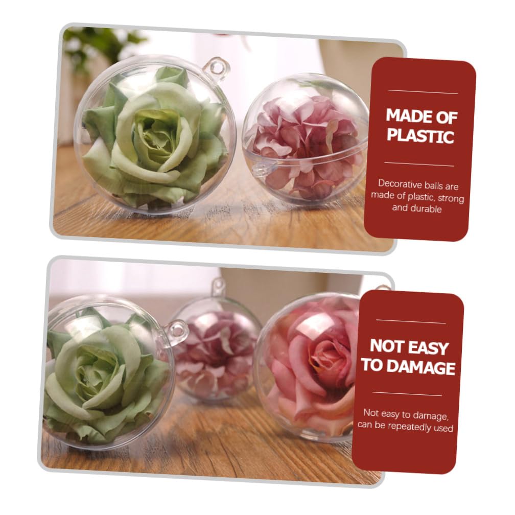 MAGICLULU 4 Set Palla Vuota Di Natale Di Natale Fai Da Te Ornamenti Natalizi Trasparenti Palline Natalizie Trasparenti Riempibili Chiari Ornamenti Natalizi Riempibili Abs 10 Pezzi * 4