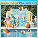 4-Pcs Assorted Inflatable Beach Balls - Rainbow Beach Balls for Kids in 6