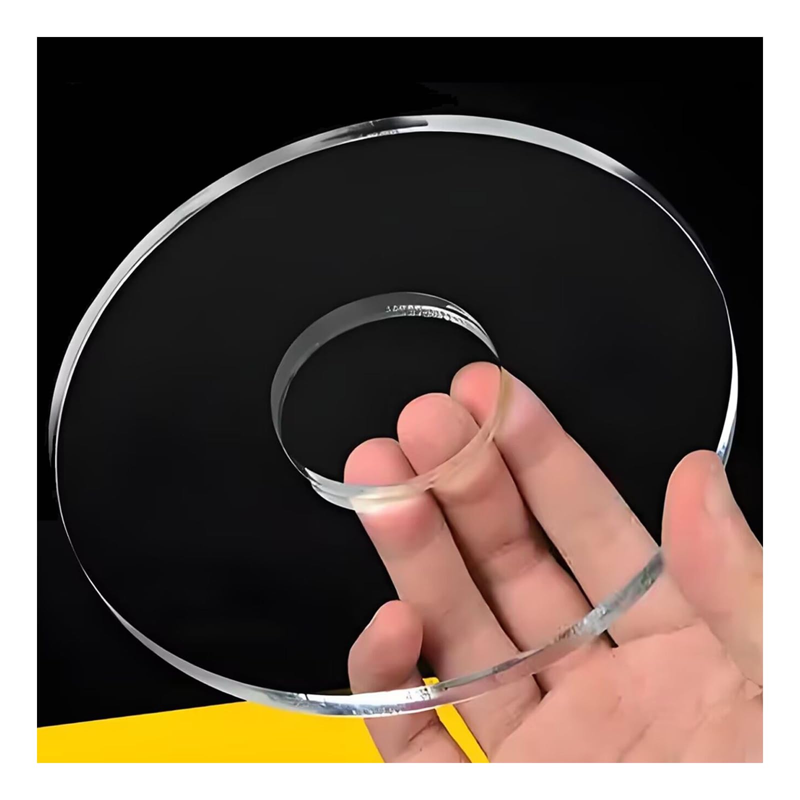 Acrylic Annular Discs, 10cm Outer Diameter, Thickness 1-10mm(Thickness:2mm)