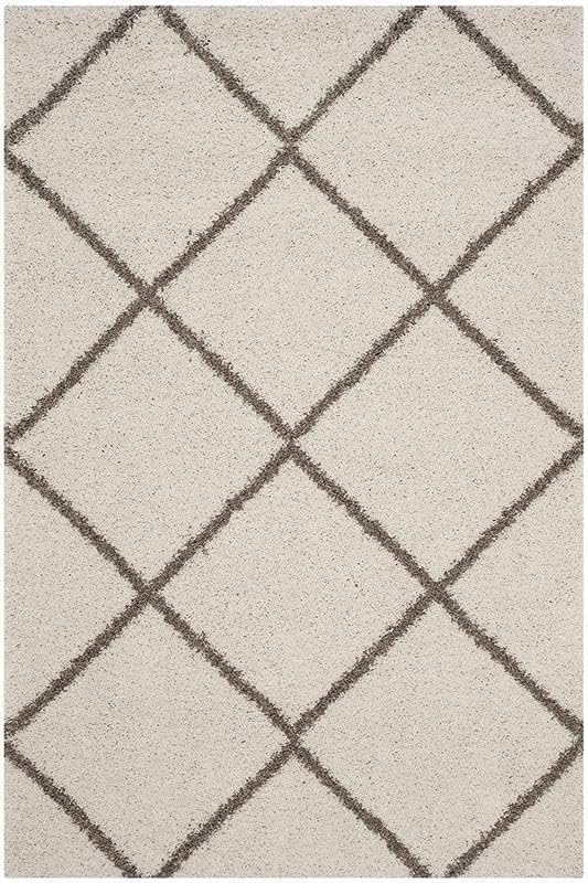 Image of TRANQUIL Polyester Fluffy Fur Rug Shaggy Modern Carpet for Living Room, Bedroom, Guest Room, Kids Room (4x6 Feet, Ivory Box)