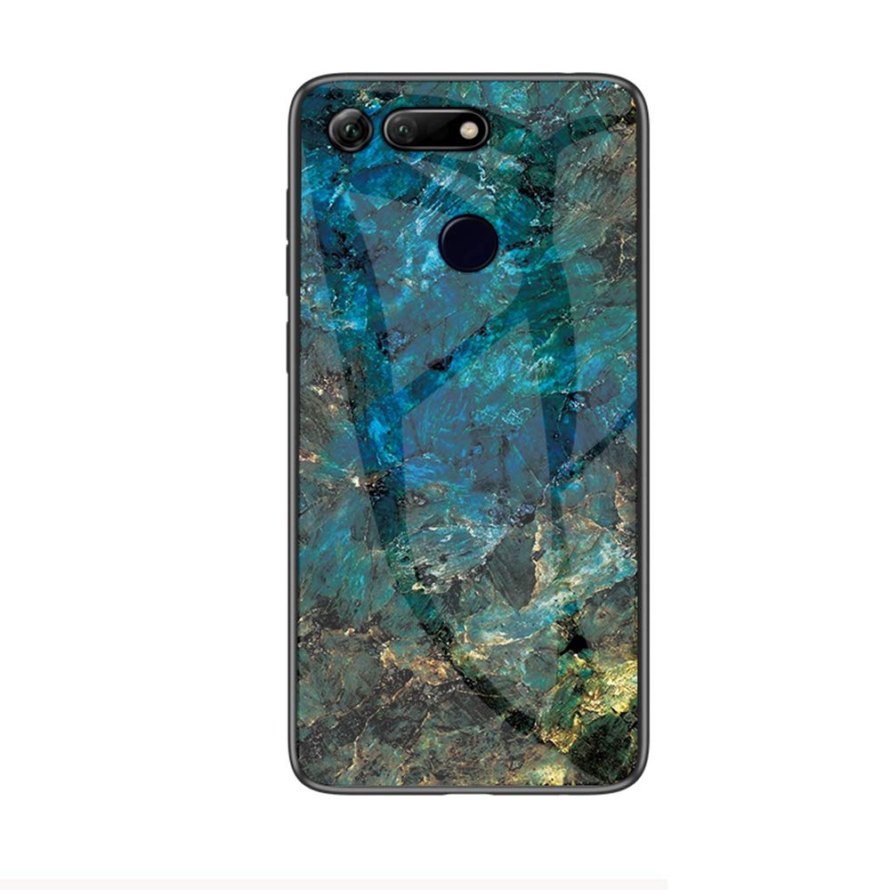 MadBee Cover per Huawei P20 Pro [con Pellicola Proteggi Schermo],Custodia Protettiva in Vetro Temperato 9H [Motivo in Marmo] + Cornice Paraurti in Silicone Morbido Cover Case (Bianco