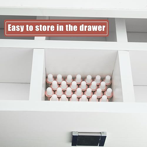 Miniatura 3 de Easeen 50 botellas cuentagotas de muestra, mini botellas cuentagotas de 0.11 onzas líquidas con 2 cuentagotas de plástico para viajar, aceites