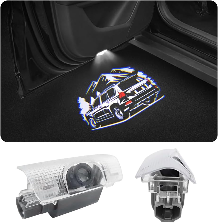 akarin 2 Pcs LED Car Door Logo Lights Compatible for GX400 GX460 2010-Present Courtesy Projector Laser Welcome Light Puddle Lamp Car Accessories (GX 400 (2010-present))