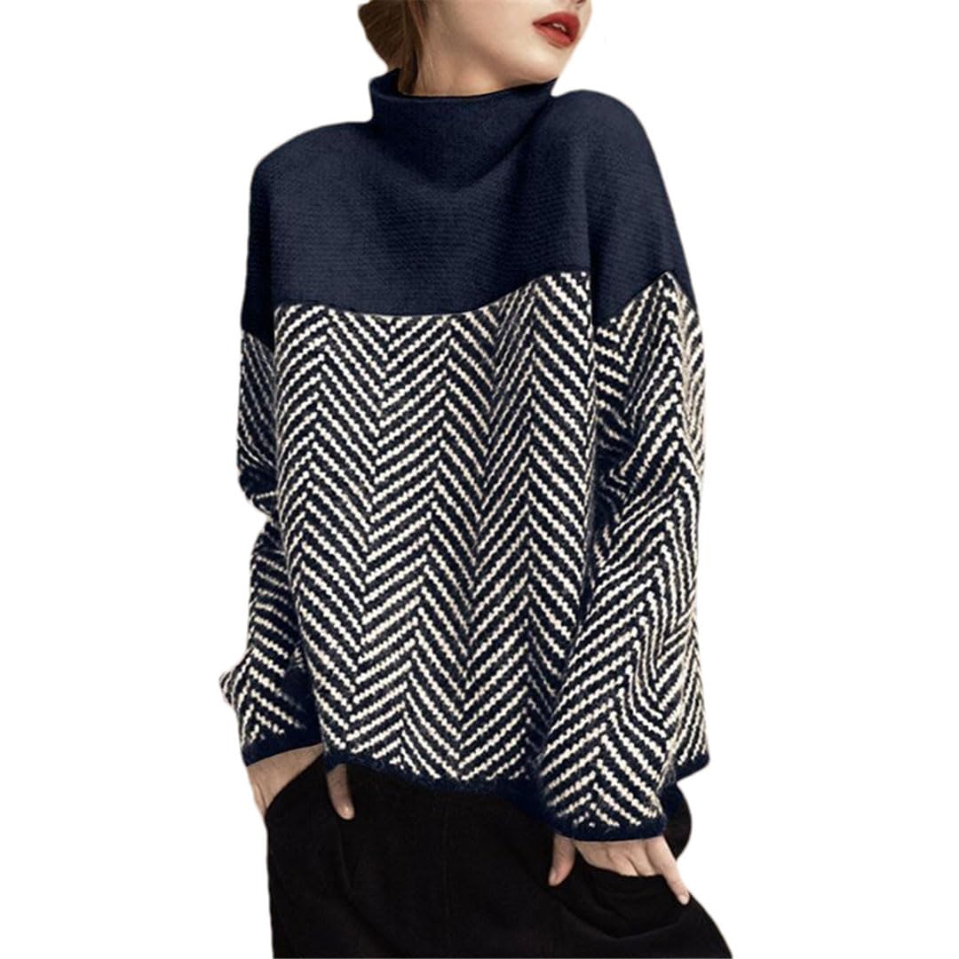 Vogrtcc Rollkragenpullover Für Damen, Pullover, Kaschmir-Strickpullover In Übergröße