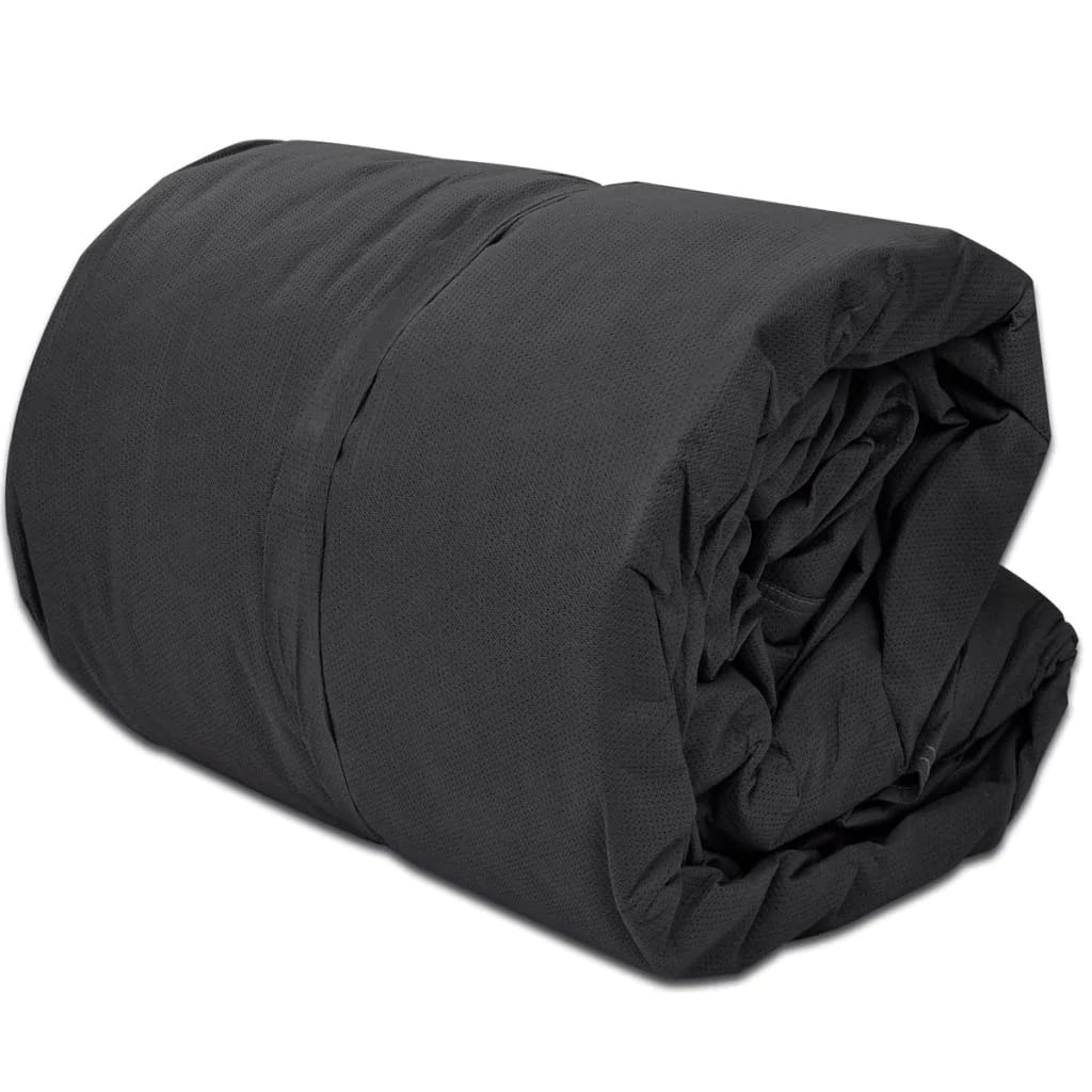 vidaXL Funda para caravana, cubierta de caravana para camping, cubierta superior de caravana, repelente al agua, transpirable, resistente a los rayos UV, funda protectora para caravana, gris, L