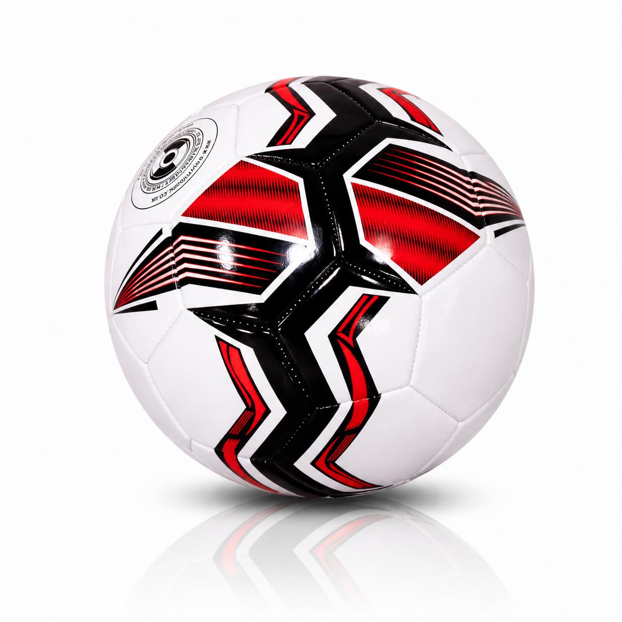 Training Football | Size 3, Size 4 & Size 5 | Durable PU Football for Training, Practice & Kickabouts | White & Red or White & Blue | Supplied Deflated