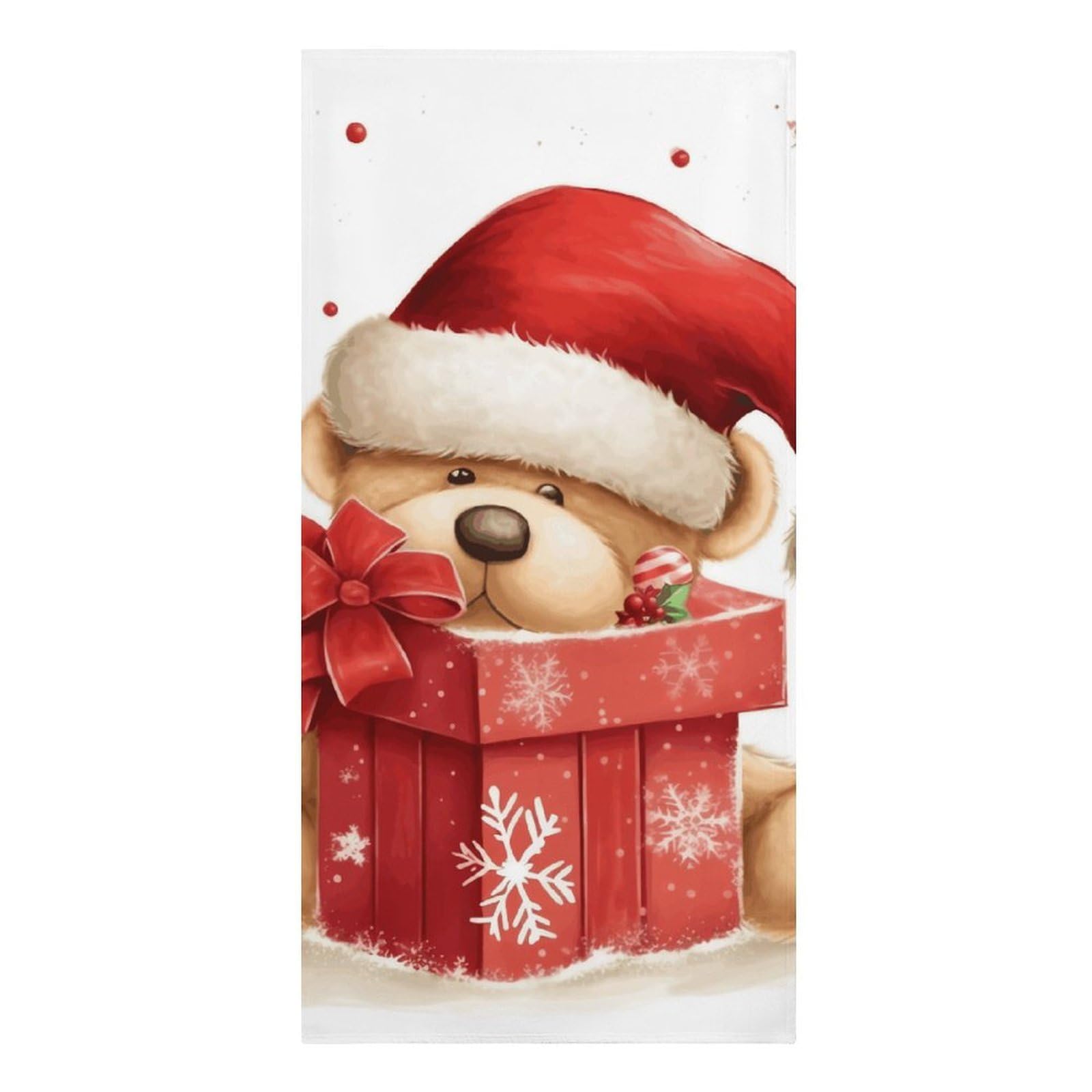 Khauerbc Style Santa Hat Gift And Merry Christmas Quick Dry Towels,Quick Dry Super Absorbent ，Large Oversized Beach Towel，61.4 * 30.3 Inches. Fiber Beach Towels Is Sand Proof Tropical Beach Essentials.