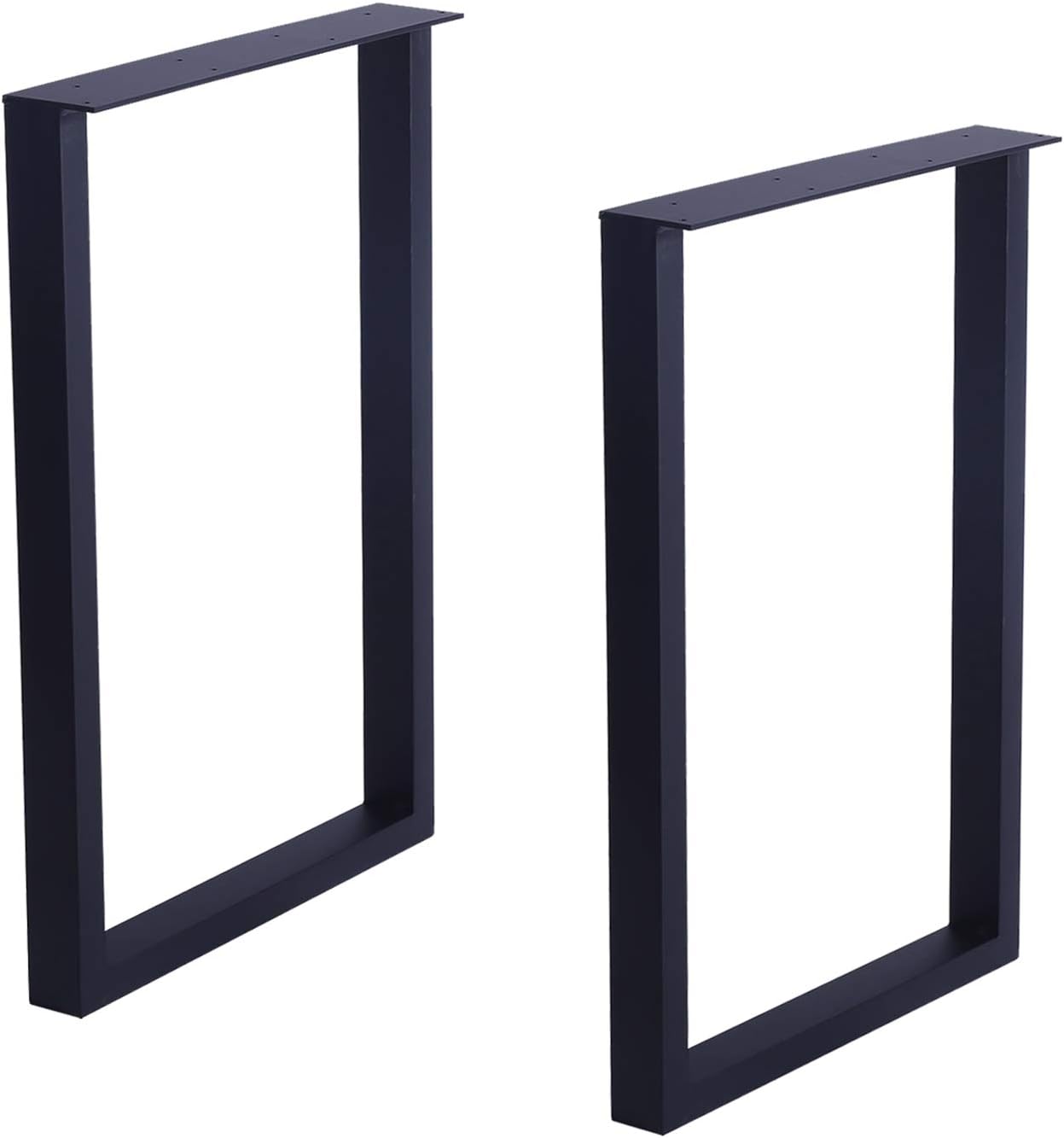 Weven Industrial Modern 2 Pcs 28" Hight 17.5" Wide Square Tube Legs, Hairpin Legs, Coffee Table Legs, Furniture Legs, Bench Legs, Desk Legs, Industrial Modern, Home, DIY Legs,Black