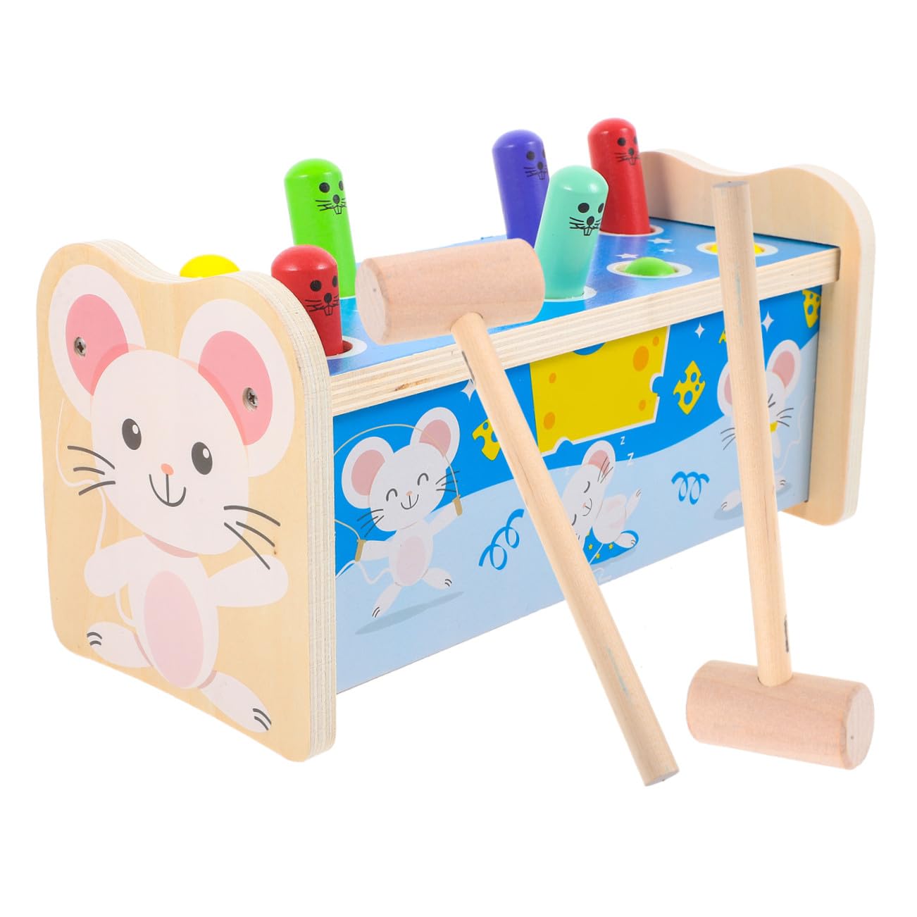 GALPADA Bois à Marteler pour Garçon Fille Ans Jeu Éducatif Créatif Exercice Coordination Main-œil Design et Sûr pour Éveil et Loisirs
