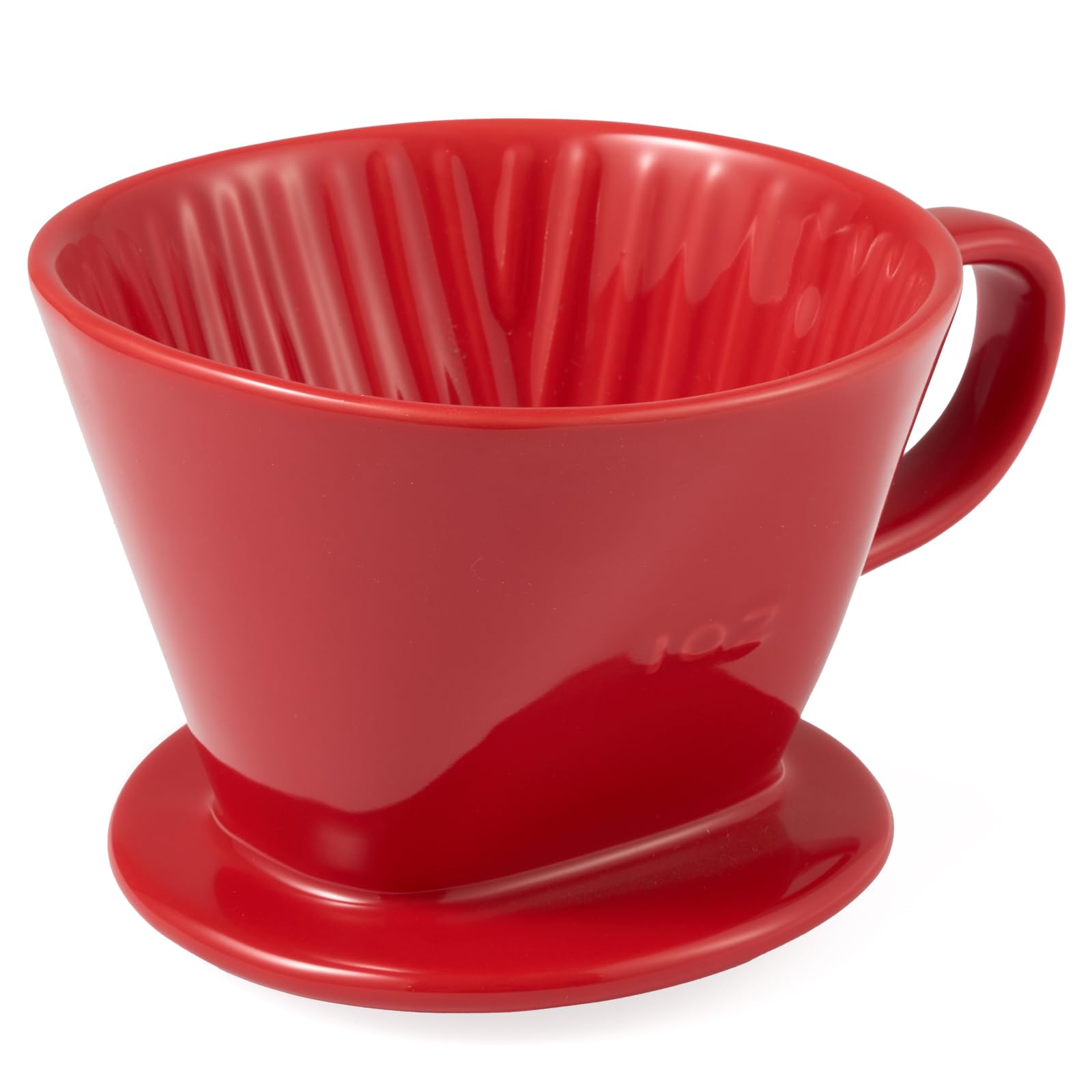 Pour Over Coffee Dripper, Ceramic Pour Over Coffee Maker, Red