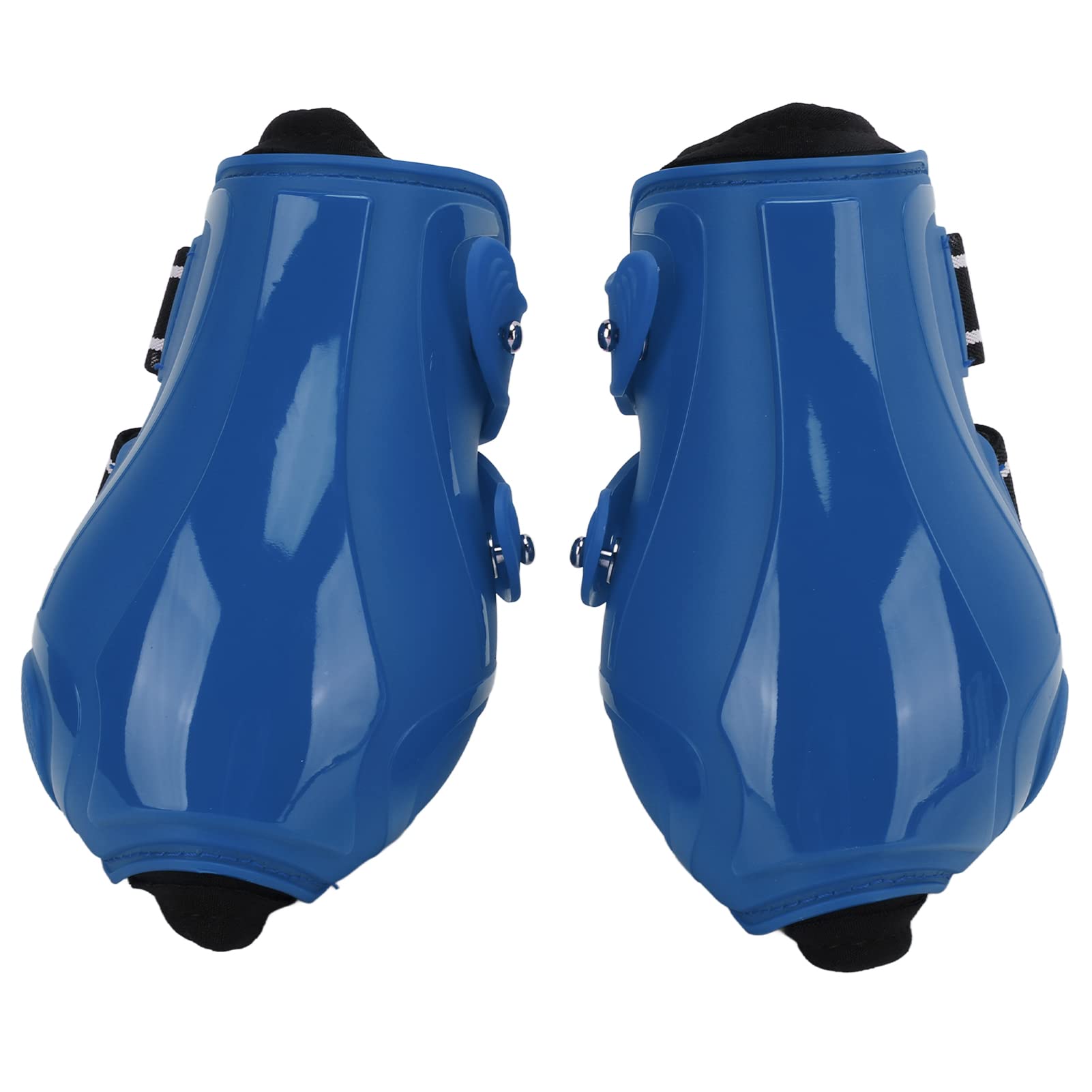 Gavigain Horse Hind Leg Protector Strong Support Breathable Horse Hind Leg Boots Any Weather Conditions Comfortable Neoprene Material (Blue hind Legs L 7.5x7.5x15cm / 3x3x5.9in)