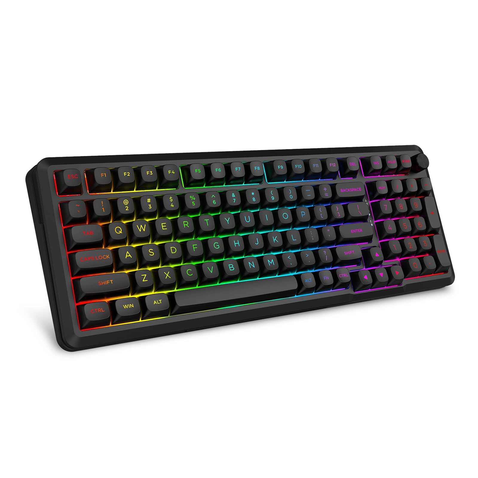 E-YOOSO Wireless Mechanical Keyboard, Creamy Sound, Bluetooth/2.4GHz/USB-C Hot Swappable Custom Gaming Keyboard, Pre-lubed Linear Switches, RGB Backlit, Knob Control for PC/Tablet/PS/Xbox-image-12