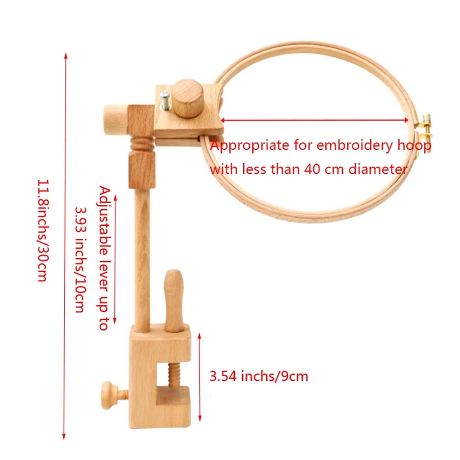 Telaio da Ricamo in Legno Regolabile con Rotazione a 360° Supporto da Tavolo for Punto Croce Cornici Anelli Regali for Adulti for la Mamma Cucito