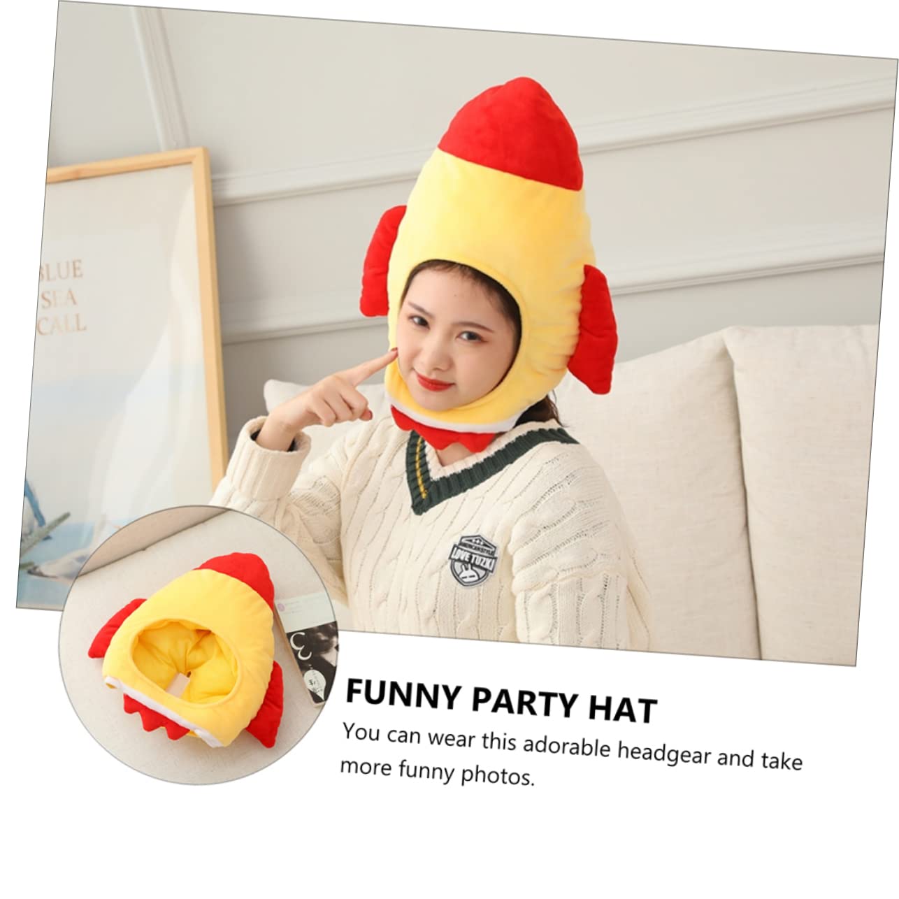 SOIMISS 2pezzi Cappello Decorativo Per Feste Accessorio Divertente Per Costumi e Foto Giallo