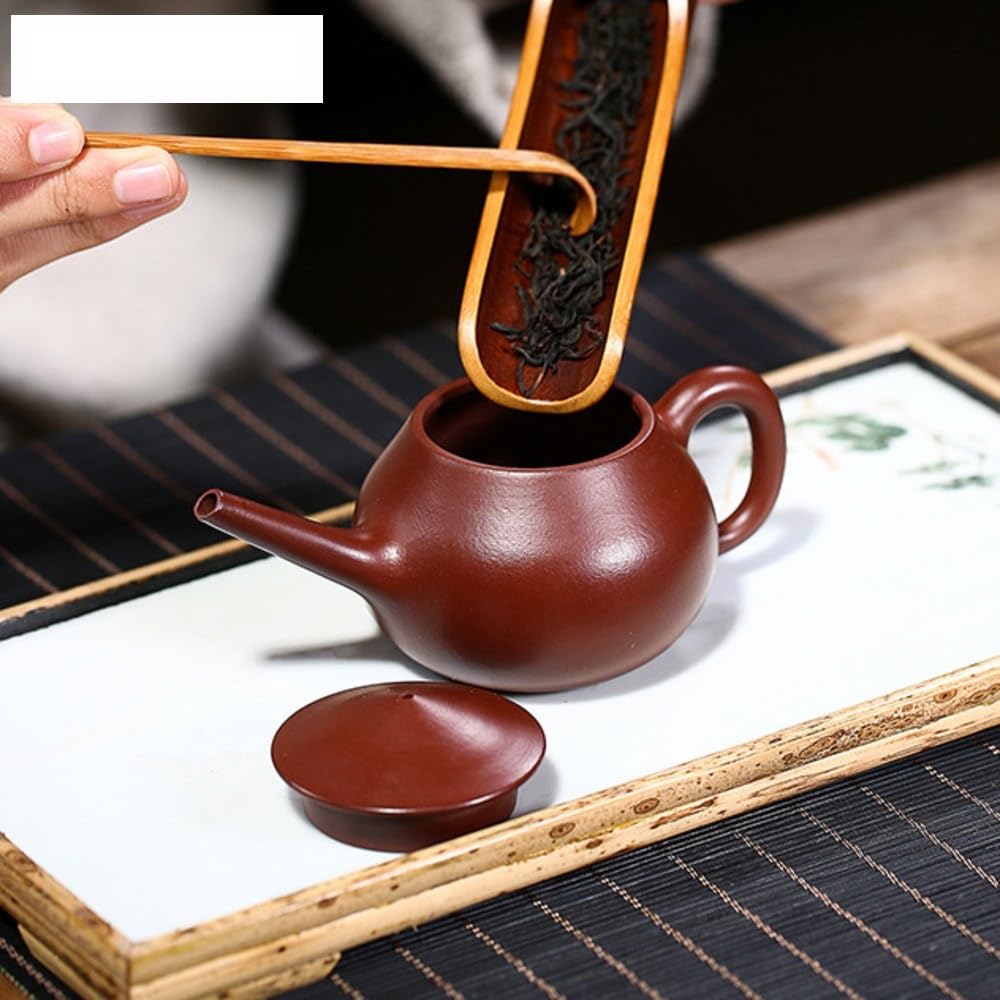 Teiere Teiere di Argilla Viola da 160 ml Pentola Fatta a Mano Minerale Grezzo Viola Zhu Bollitore di Fango Zisha Set da tè caffè Teiera di tè Sfuso Teiera