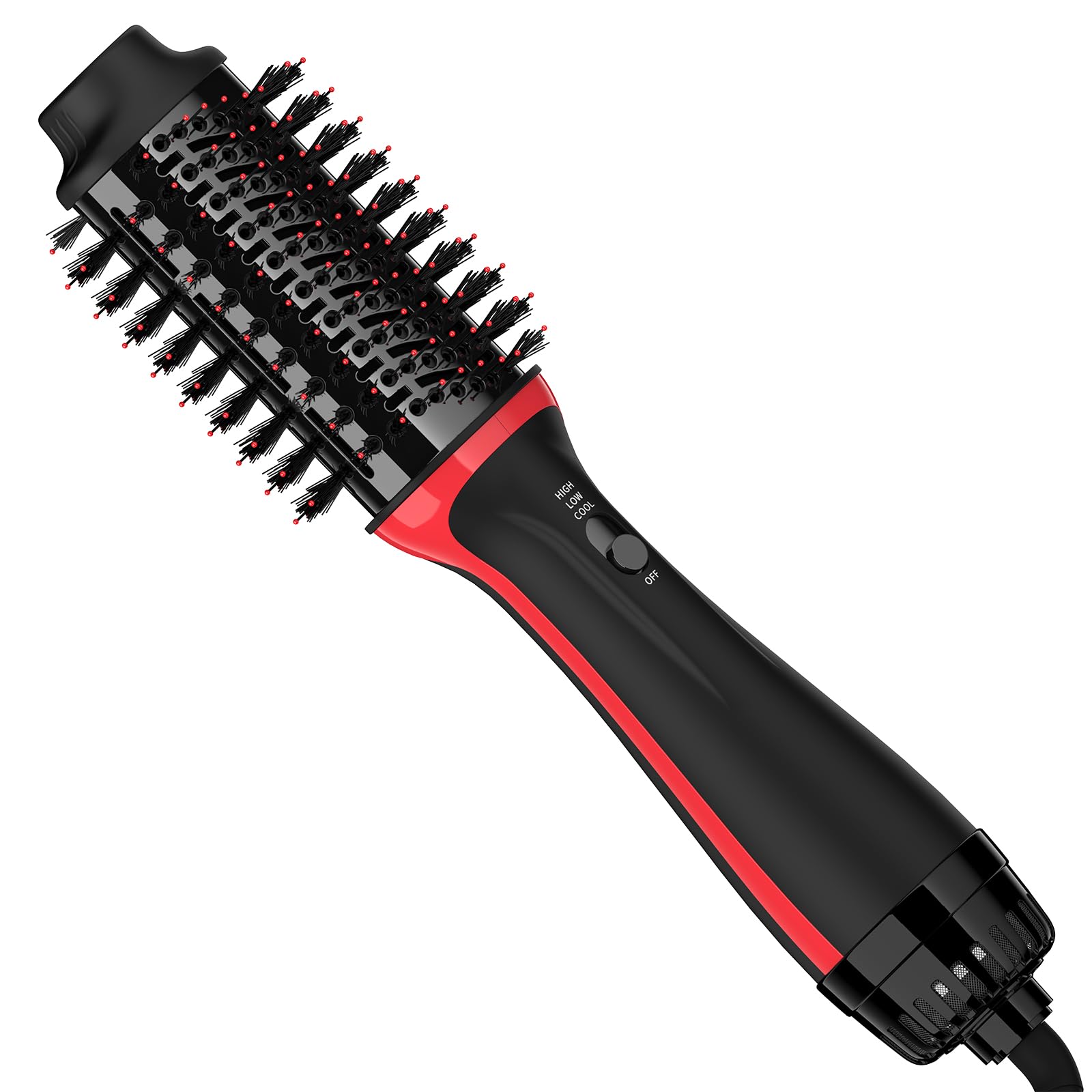 FSNEY Hair Dryer Brush Blow Dryer Brush in One, Plus 2.0 One-Step Hair Dryer and Styler Volumizer with Negative Ion Anti-frizz Ceramic Titanium Barrel Hot Air Brush 2.4" Head Shape
