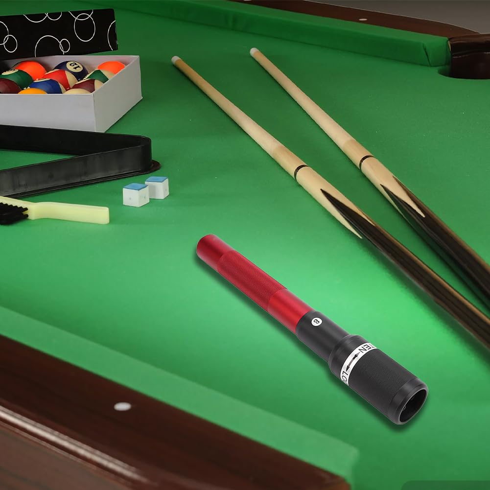 Queue Verlängerung, Cue Extender Aluminium Legierung Billard Halter Push Teleskop Queueverlängerung Pool Extende Billardhalter Erweiterung Zubehör Professionelle Enthusiasten Sportler Billardzubehör