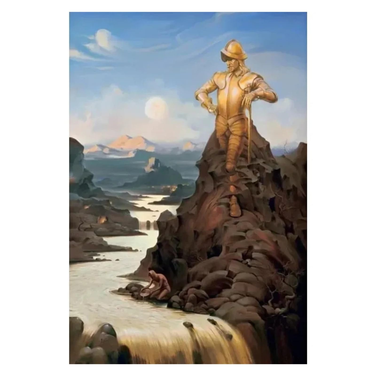 Xenite N Wall Art Canvas Prints Surrealism Poster Abstract Landscape Canvas Painting And Print Home Wall Art Pictures Decoration(,30X40cm)