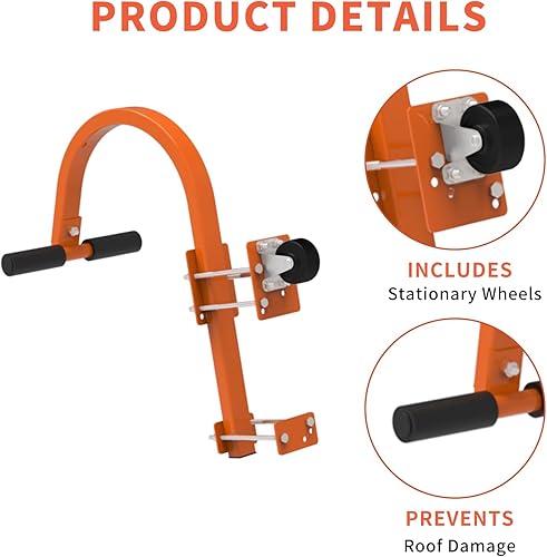Miniatura 2 de Ganchos de escalera de techo, estabilizador de escalera de extensión de acero resistente para techo, gancho de techo de escalera con escalera de