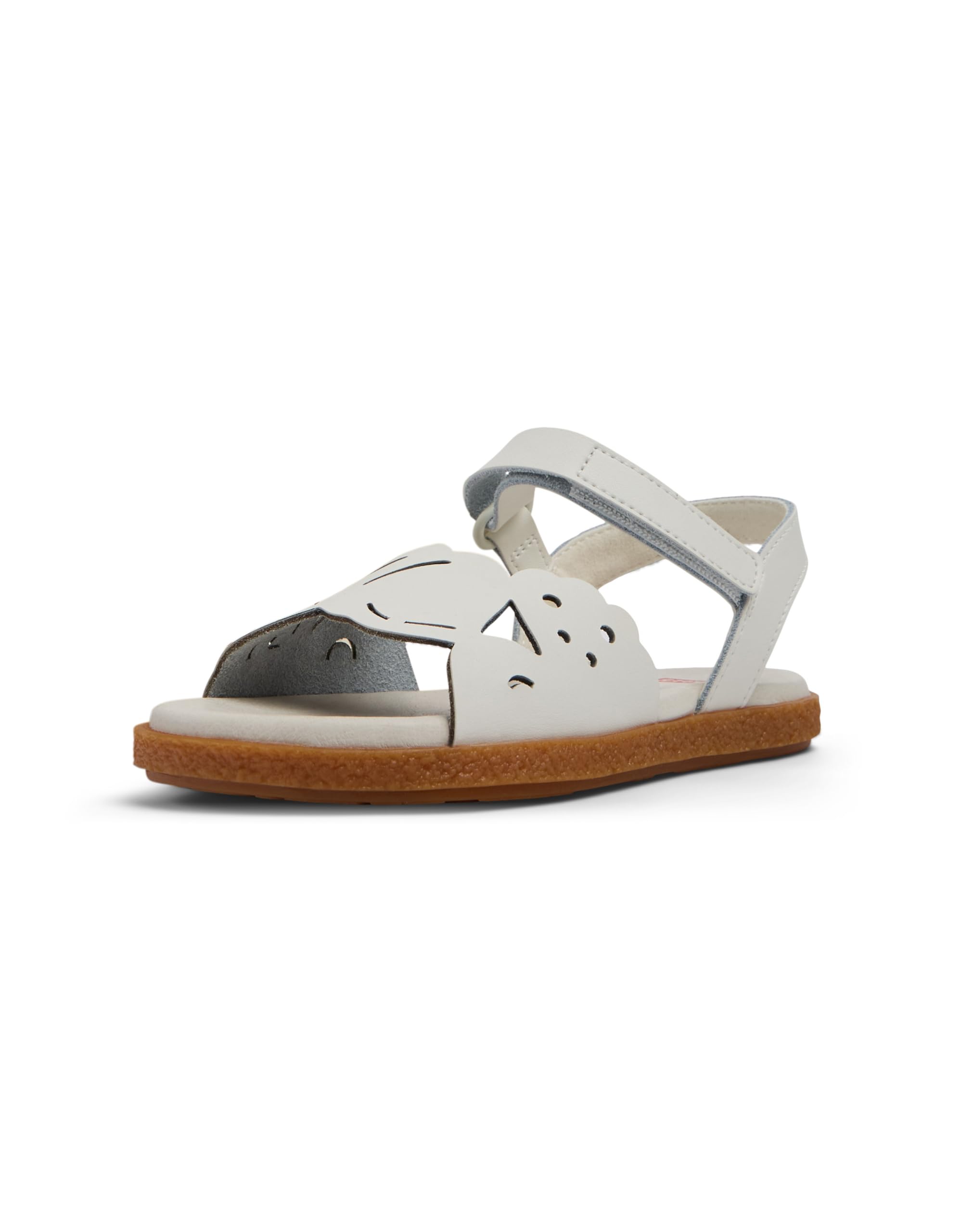 Camper Girls' Miko K800571 Sandals, White Natural 002 Tws, 31 EU