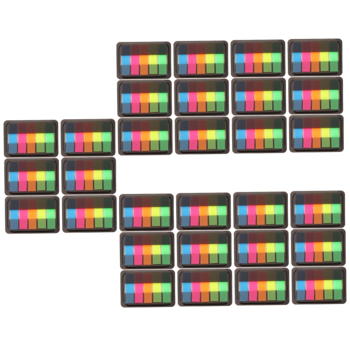 OSALADI 5 Sätze Klebende Seitenmarker Boxen Haftstreifen Beschriften Wiederverwendbare Index Tabs Für Notizen Notizbücher Und Büroorganisation 6boxen*5
