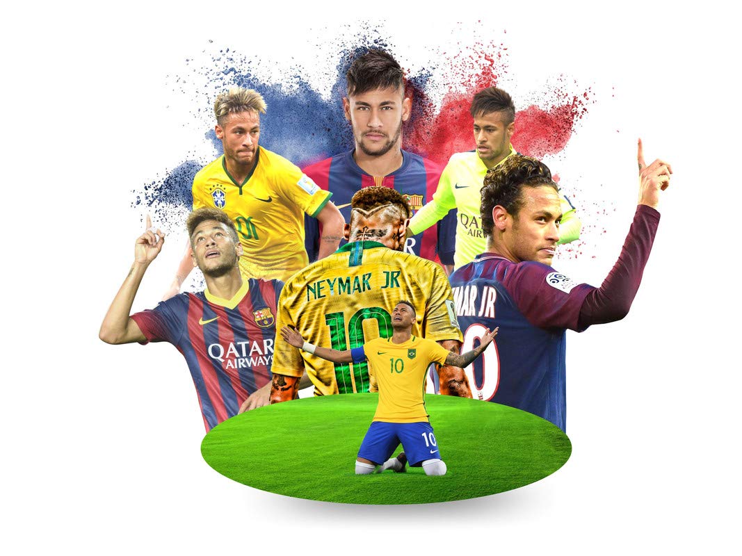 DivineDesigns Neymar Jr. Sticker (Size :- 66 X 51 cm) | Wall Sticker for Living Room/Bedroom/Office and All Decorative Stickers-image-48