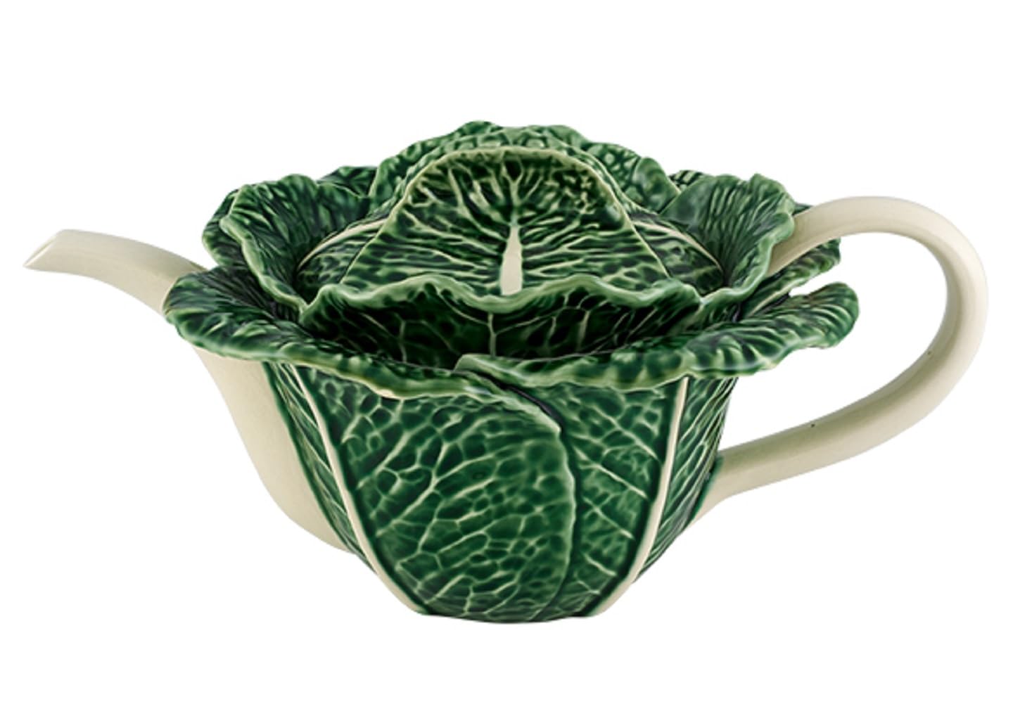 Bordallo Pinheiro Cabbage Teapot, Green