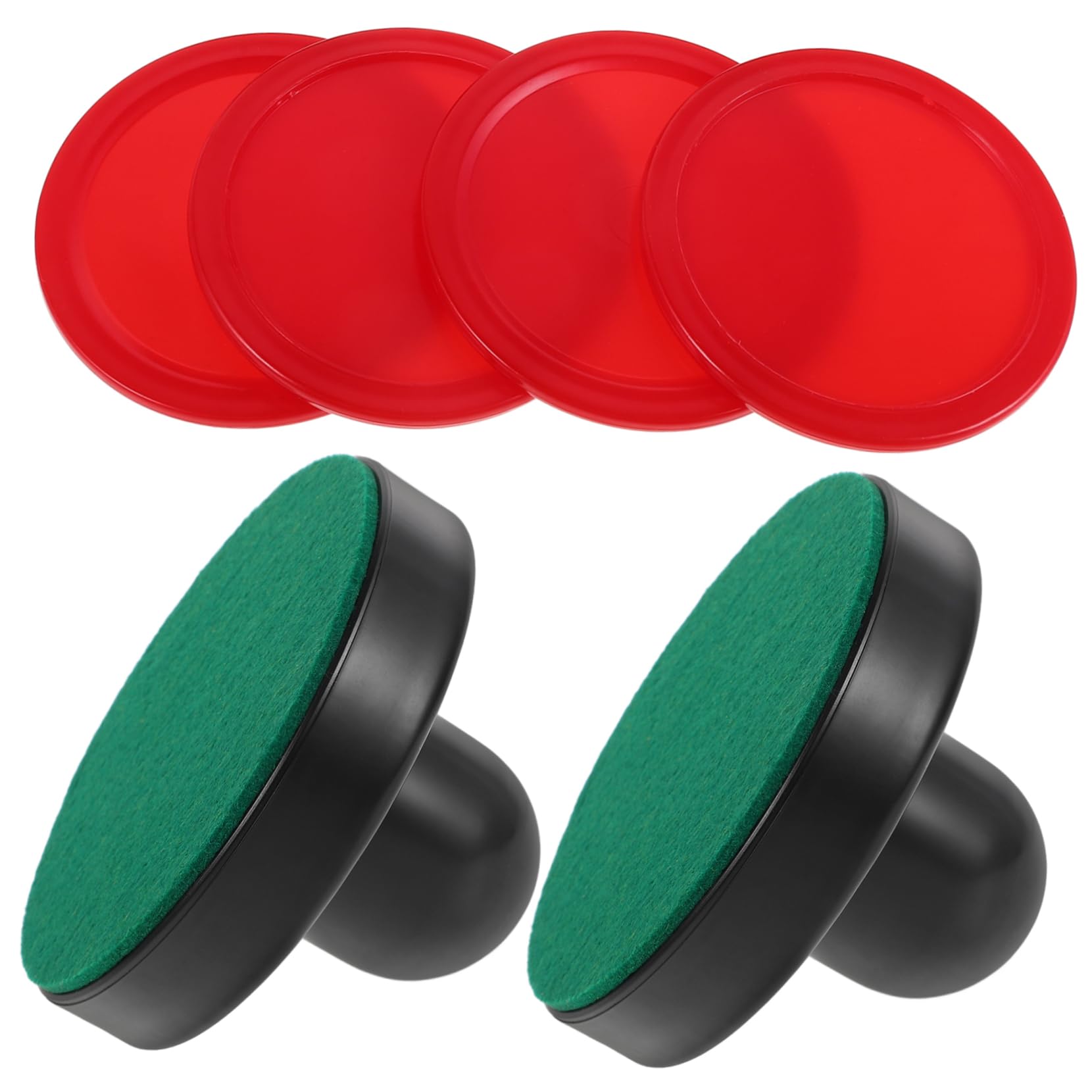 BESPORTBLE Air Hockey Paddles Set with Push Handles and Durable Strikers with Felt Pads for Family Entertainment Easy to Use Design for Game Tables