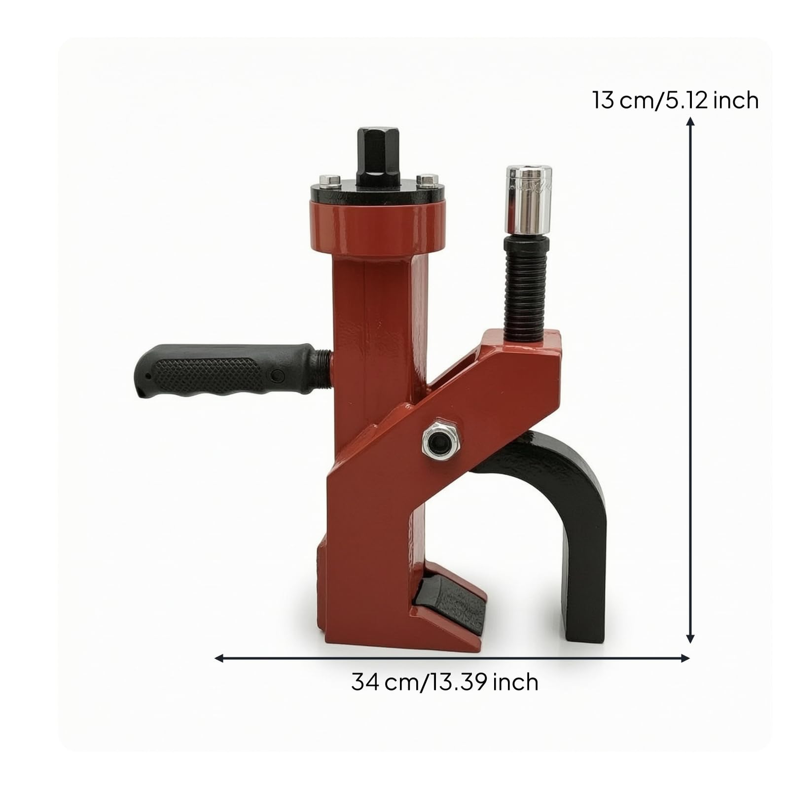 Qianly Smontagomme Manuale Robusto Stallonatore Manuale Facile da Usare Pressa per Gommisti, Meccanici, Rosso
