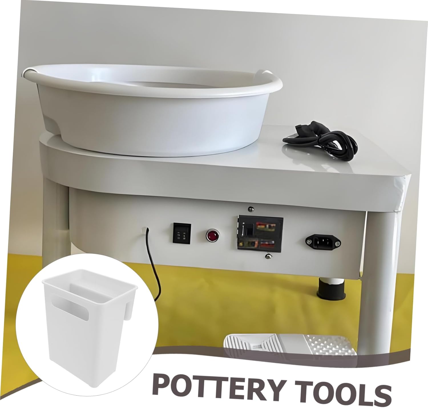 Uonlytech Pottery Wheel Hanging Box Lightweight Plastic Organizer for Clay Tools Storage for Ceramic Artists and Crafts