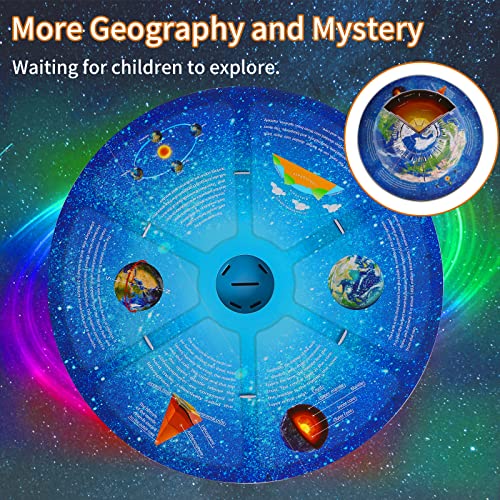 3D Puzzles For Kids Ages 8-10-12-14 Earth Globe Diy Geography Puzzle, Educational Learning Toys 3D Jigsaw World Globe Map Model Kit Teaching Aids Birthday For Boys Girls, 50 Pieces #TOP5