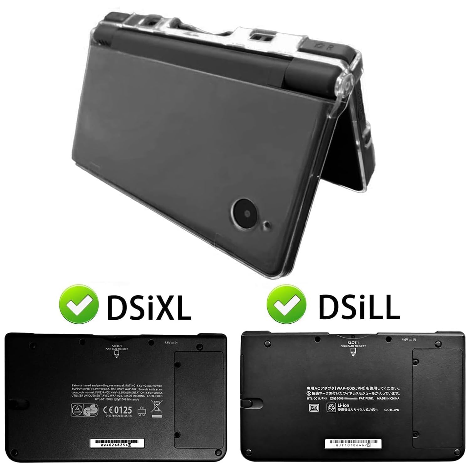 OSTENT Funda Cristalina Transparente para Nintendo NDSiLL NDSiXL