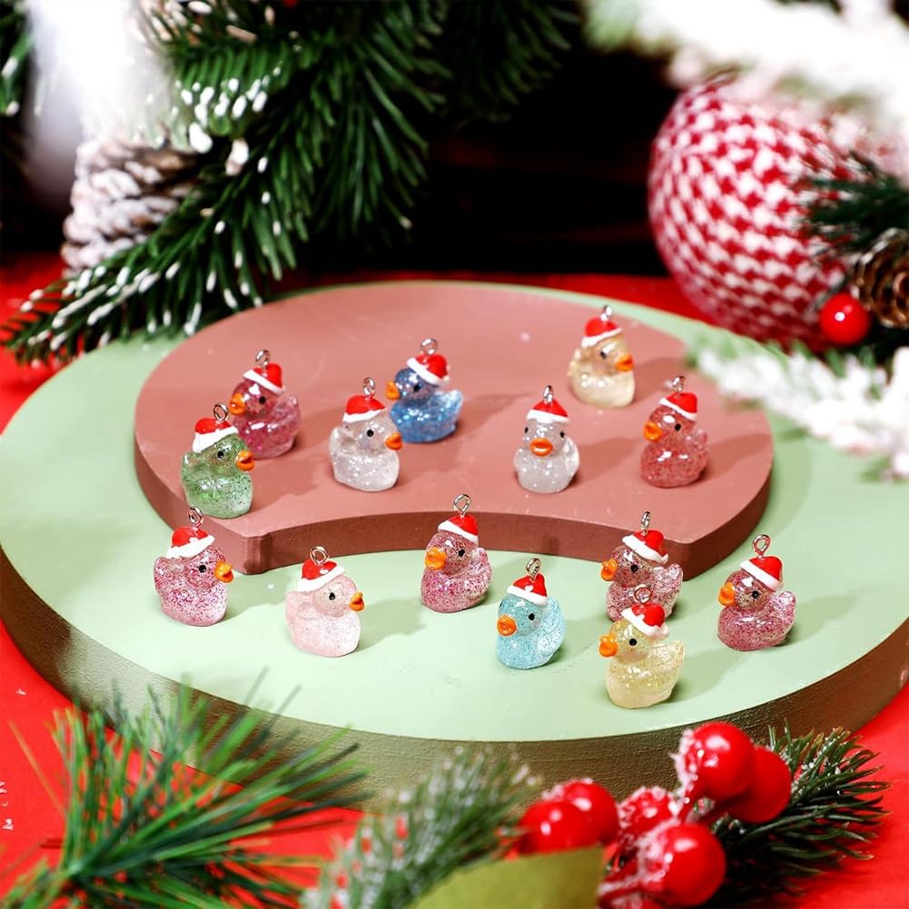 Pendentif Canard En Résine Pour Sapin De Noël – Décoration Amusante Animalière, 8,7 Cm, Résine Colorée Durable