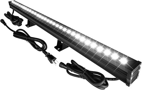 Luces LED enlazables mejoradas para lavadora de pared, gran angular de 10 x 60 pulgadas, 36 W, 5000 K, luz diurna enchufable, 120 V, 40 pulgadas,