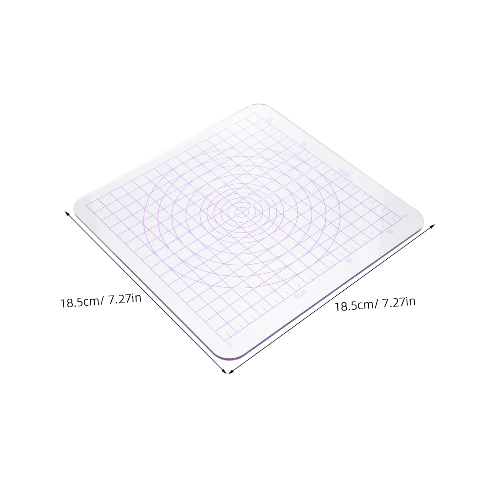 AUTSUPPL Square Transparent Acrylic Clay Pressing Board for Crafts Lightweight Portable Polymer Clay Roller Smooth for Sculpting and Pottery Projects