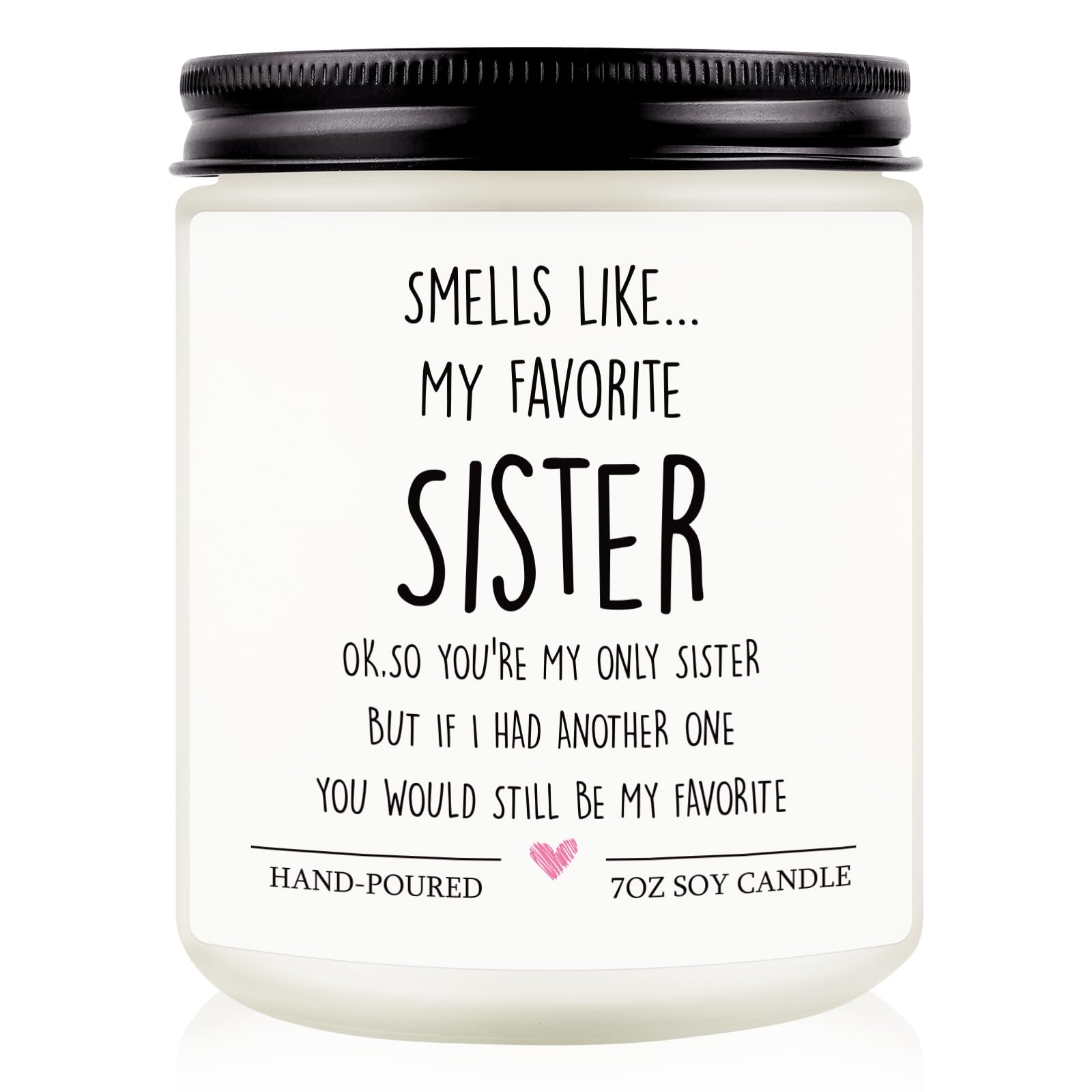 Funny Sister Gifts from Sisters, Sisters Candle Gift for Women from Brother, Birthday Mothers Day Christmas Gifts for Sister, Sis Gift