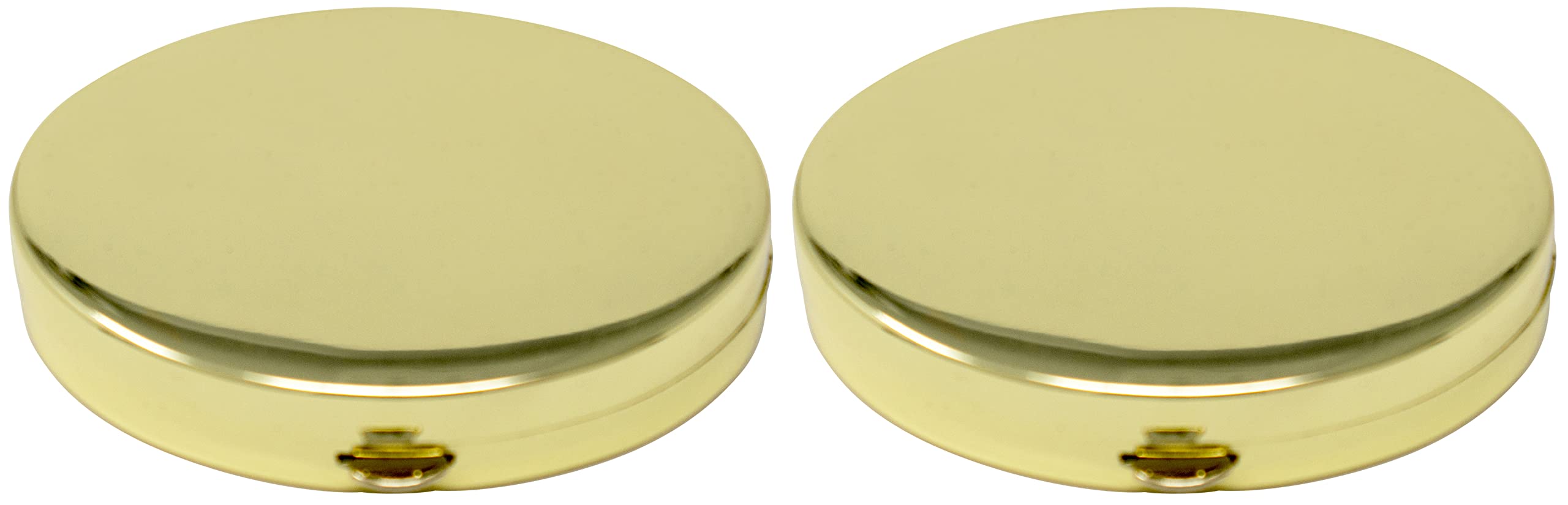 Stephanie Imports Gold Oval with Mirror Pocket Purse Portable Travel Pill Box & Medicine Organizer (2 Compartments)