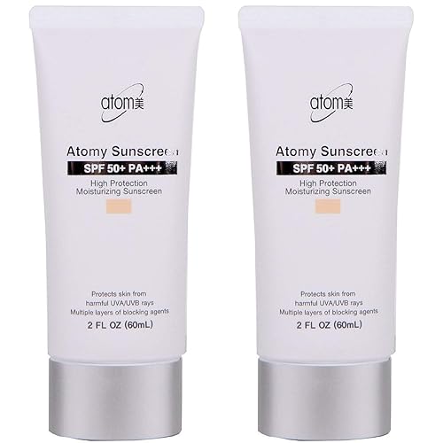 Protector solar coreano beige amplio espectro SPF 50+ potente protección UV (2.0 fl oz x 2ea)