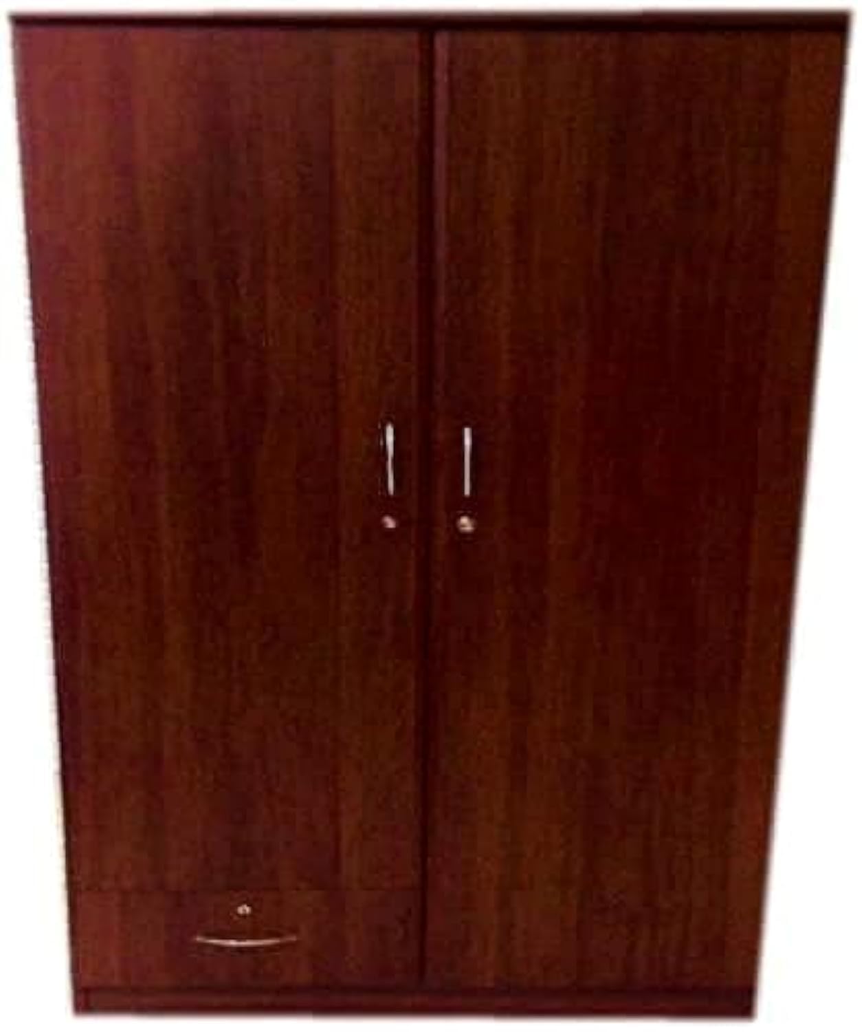 Furniture4Us 2 Door Wooden Wardrobe,Cabinet,Cupboard Of Engineered Wood With 1 Lockable Drawer Perfect Modern Stylish Heavy Duty (OAK/Dark Brown)