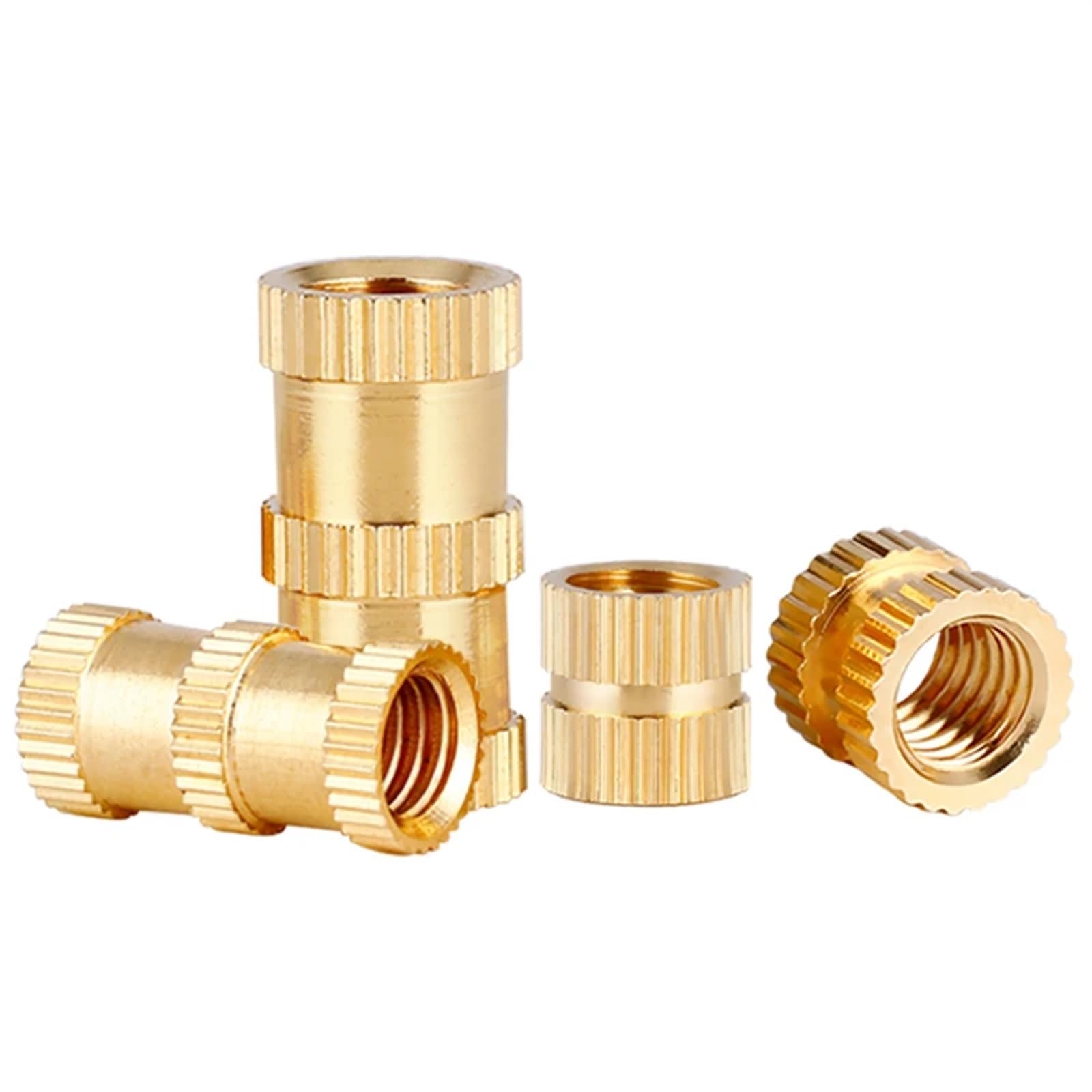 Tuercas Moleteadas de Latón Tuercas de inserción de latón fundido en caliente, Tuercas moleteadas, moldeo por calentamiento, insertos de rosca de cobre, M2, M2.5, M3, M4, M5, M6, M10, 100/50/10 Uds.(1