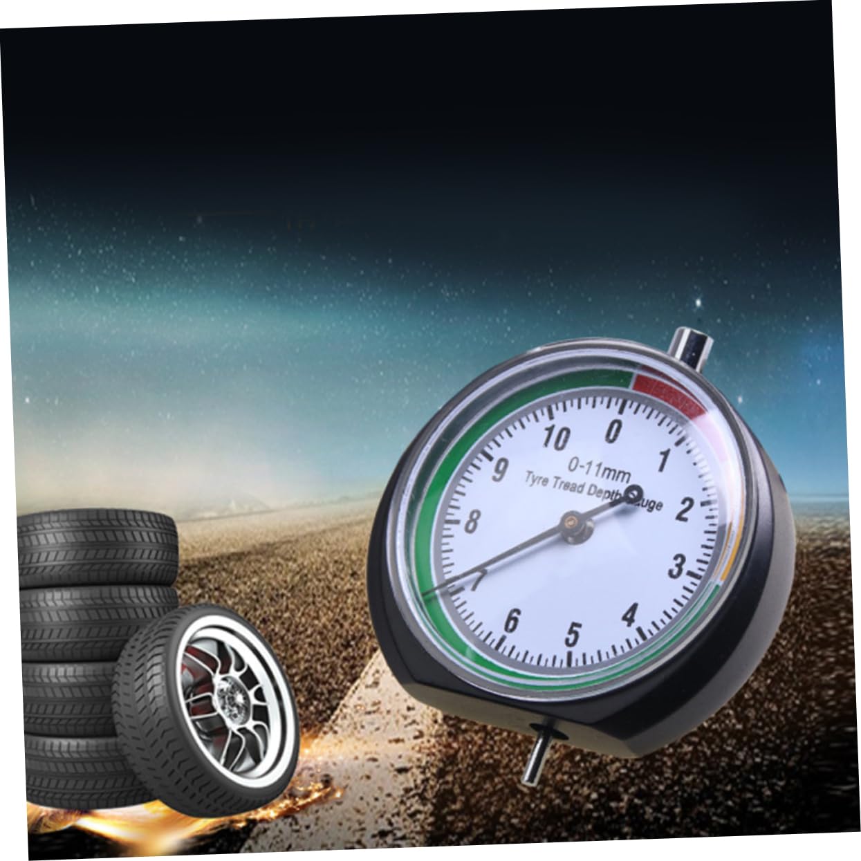 3pezzi Tyre Tread Depth Gauge Strumento Misurazione Profondità Battistrada Pneumatici Facile Design e