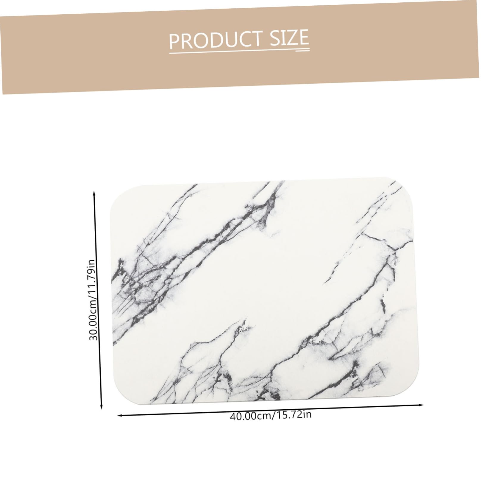 Cabilock Tapis de Sol Diatomite Effet Marbre Antidérapant pour Salle de Bain Absorbant et Décoratif