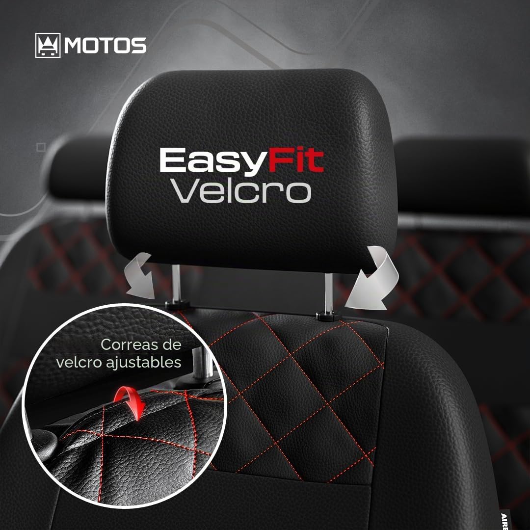 MOTOS Fundas universales para Asientos de Coche para Ford Ranger Funda Asiento Coche Delantero con Sistema de Airbag Activo, Ajuste, Material de Tres Capas, Aspecto Elegante, Aplicación Versá