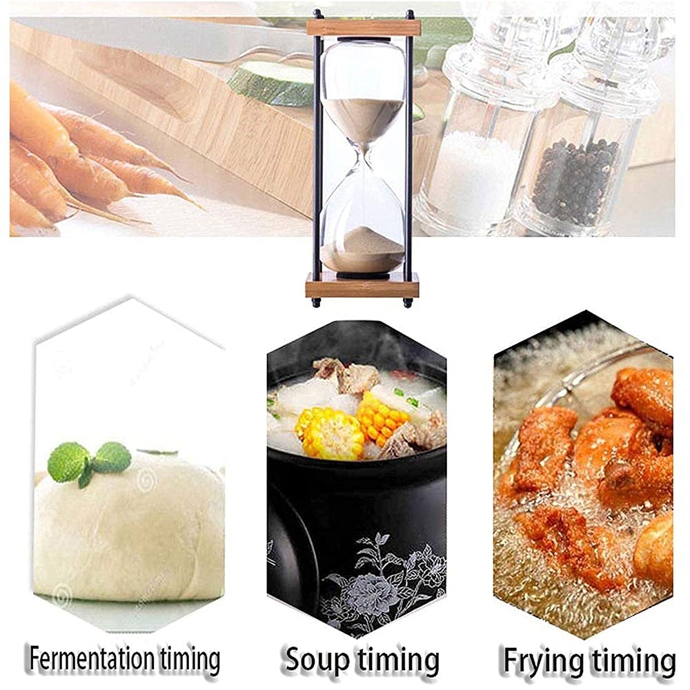 30 Minuten Sanduhr Sand-Timer, Holz Sanduhr Sandglass Küche Timer Sanduhr Aus Glas Wohnungen, Büros Und Auch Als Dekorative Timeruhr G