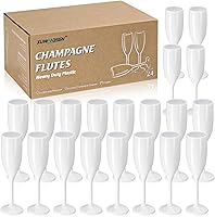 Vista 9 de XUWAIDSGN Copas de champán acrílicas, copas de champán para brindis de boda, copa de champán de plástico, reutilizable, irrompible, para despedida