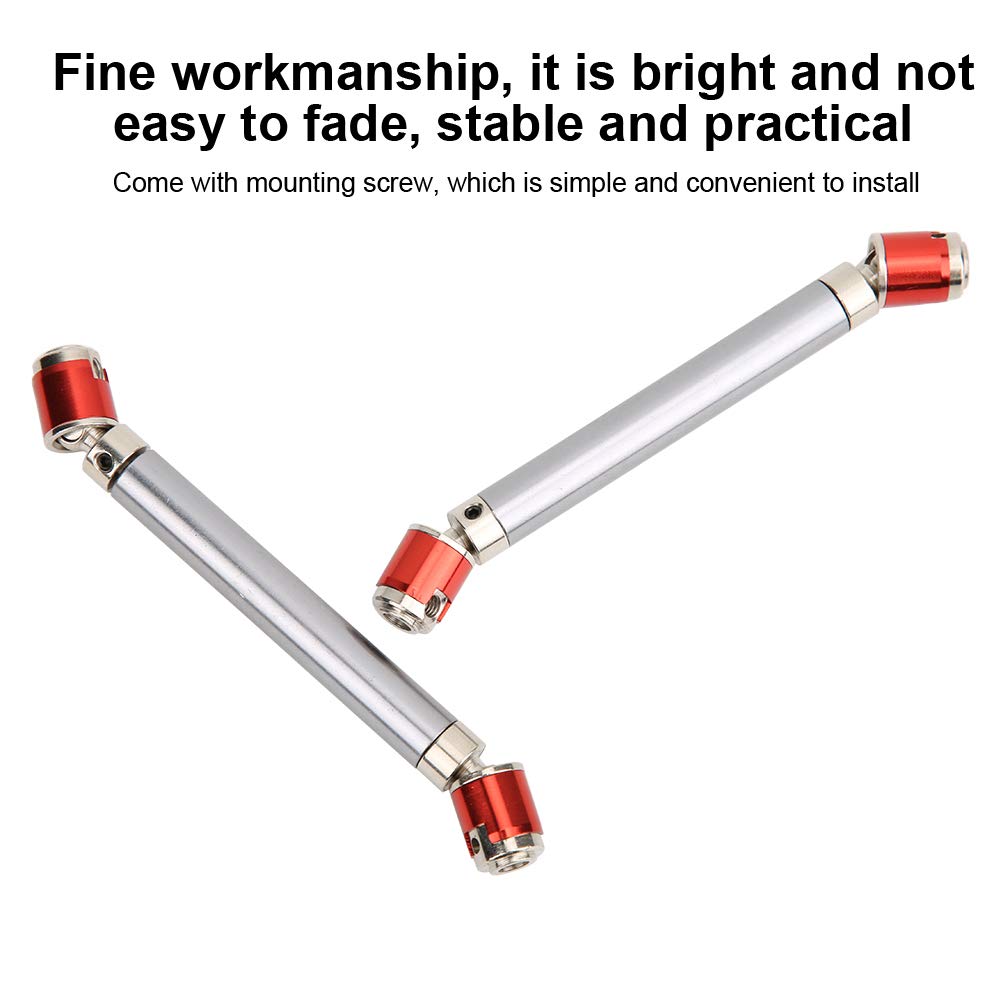 2Pcs RC Car Drive Shafts Metal Drive Shaft Accessory for Axial SCX10 D90 1/10 RC Car Strict Quality Control Standards RC Drive Shaft Comes with Mounting Screw - Image 3