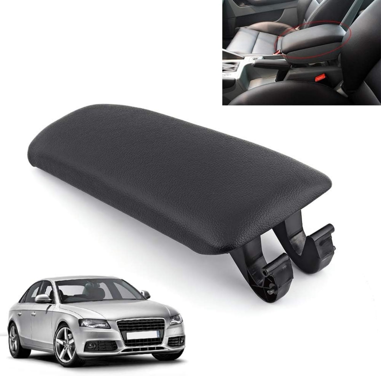 Cuscino per Bracciolo Auto, Bracciolo Console Bracciolo Coperchio Copertura, Copertura per Bracciolo Centrale, Coperchi Braccioli Compatibile per A4 B6 B7 2002–2008